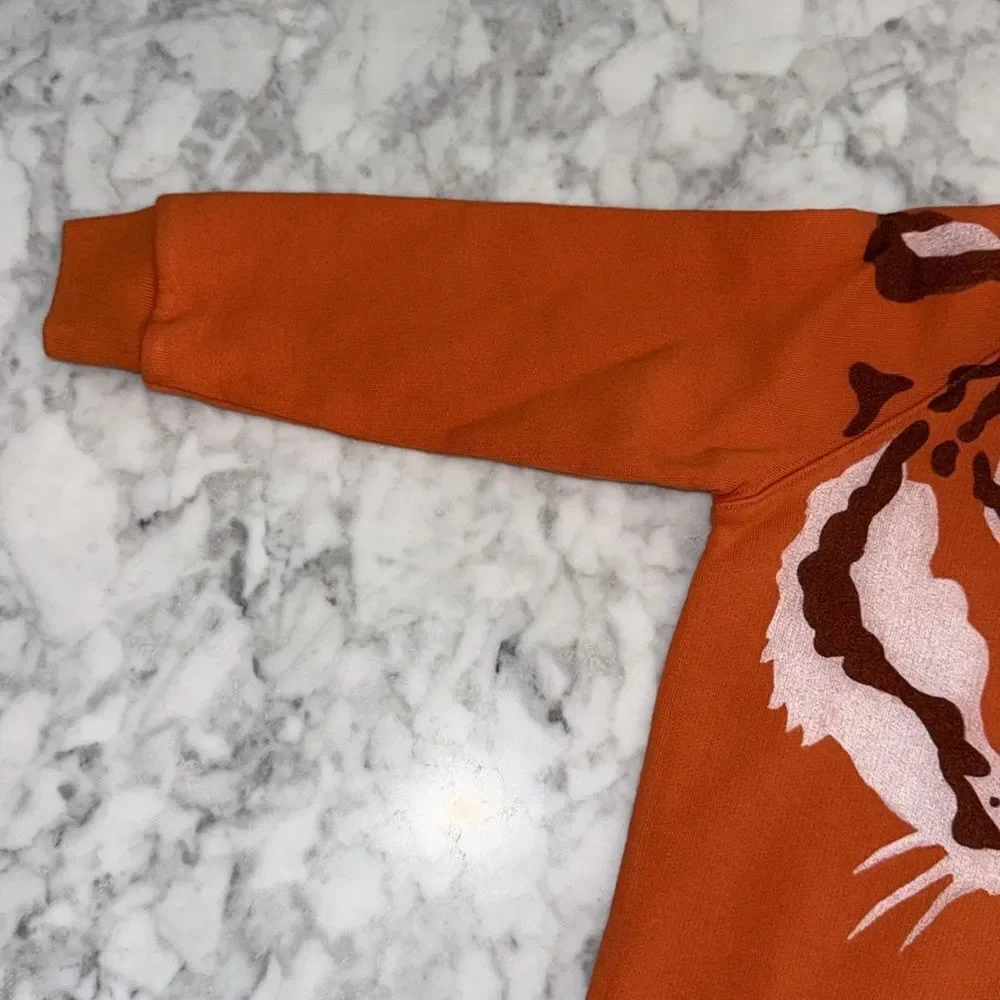 Gucci Kids Orange Tiger “GUCCI DON’T PANIC” Sweatshirt 24M